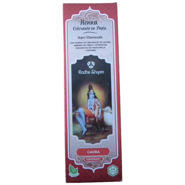 Colorazione Henna in pasta vitaminizzata colore Mogano - 200 ml 200 ml Henna - Radha Shyam