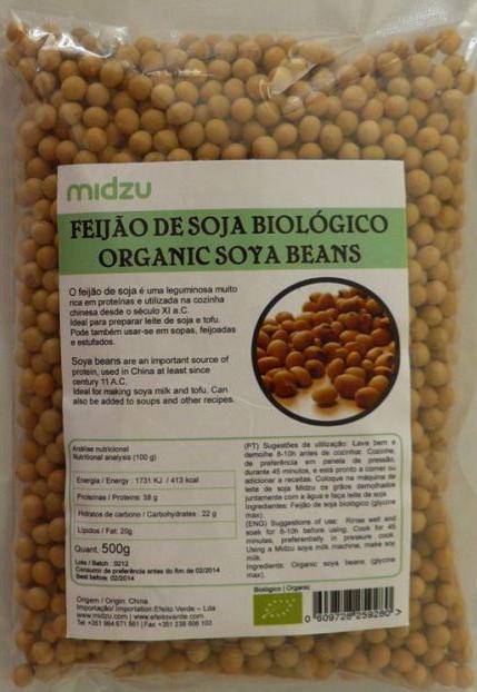 Fagioli di soia biologici -  500 gr